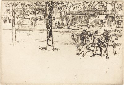 Le Boulevard Poissoniere, 1893. 作者 詹姆斯·阿博特·麦克尼尔·惠斯勒