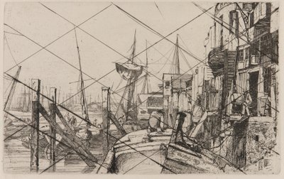 莱姆豪斯，1859年。 作者 詹姆斯·阿博特·麦克尼尔·惠斯勒