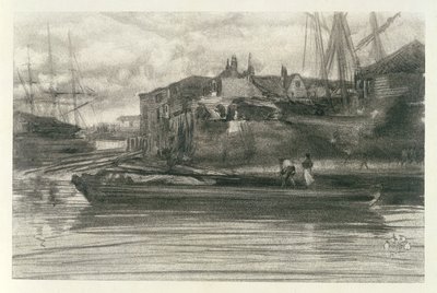 Limehouse，1878（lithotint） 作者 詹姆斯·阿博特·麦克尼尔·惠斯勒
