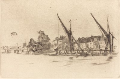 Lindsey Houses, 1877年。 作者 詹姆斯·阿博特·麦克尼尔·惠斯勒
