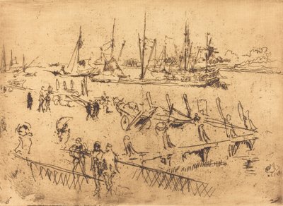 Little Dordrecht, 1884. 作者 詹姆斯·阿博特·麦克尼尔·惠斯勒