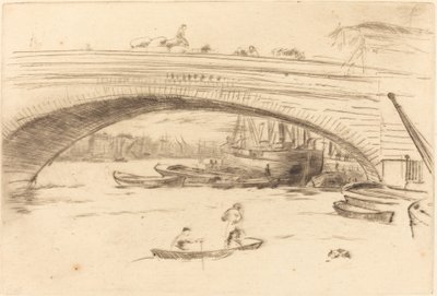 伦敦桥，约1875年。 作者 詹姆斯·阿博特·麦克尼尔·惠斯勒