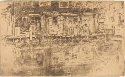 长屋--戴尔公司--阿姆斯特丹，1889年。 作者 詹姆斯·阿博特·麦克尼尔·惠斯勒
