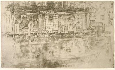 长屋，Dyers，阿姆斯特丹，1889年 作者 詹姆斯·阿博特·麦克尼尔·惠斯勒