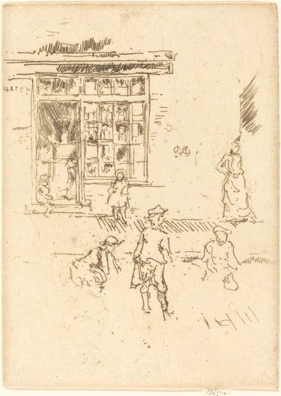 大理石，约1887年。 作者 詹姆斯·阿博特·麦克尼尔·惠斯勒