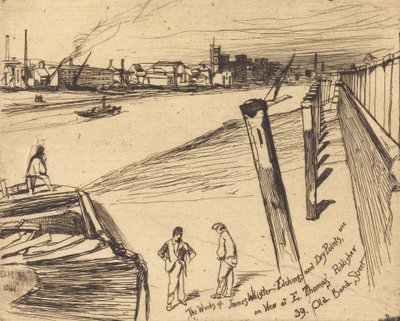 米尔班克，1861年。 作者 詹姆斯·阿博特·麦克尼尔·惠斯勒