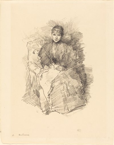 针线活，1896年。 作者 詹姆斯·阿博特·麦克尼尔·惠斯勒