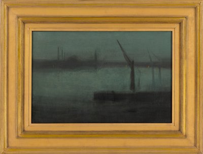 夜曲：蓝色和银色--《巴特海》，1870-1875。 作者 詹姆斯·阿博特·麦克尼尔·惠斯勒