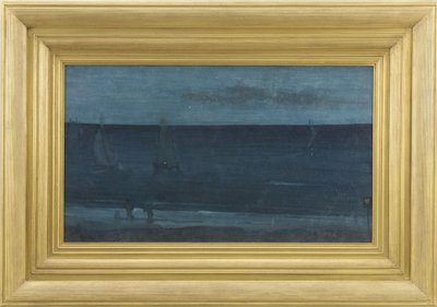 Nocturne：蓝色和银色 - 博格诺，1871-76 作者 詹姆斯·阿博特·麦克尼尔·惠斯勒