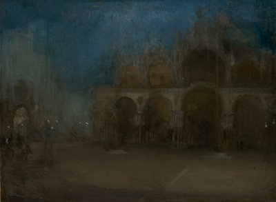 夜曲，蓝色和金色--威尼斯圣马可教堂》，1879-1903年 作者 詹姆斯·阿博特·麦克尼尔·惠斯勒