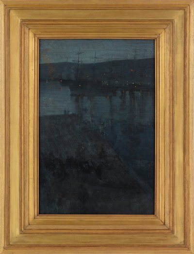 蓝色和金色的夜曲：瓦尔帕莱索，1866-约1874。 作者 詹姆斯·阿博特·麦克尼尔·惠斯勒