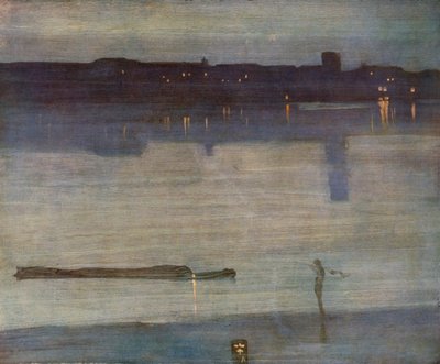 蓝色和绿色的夜曲》，1870年。 作者 詹姆斯·阿博特·麦克尼尔·惠斯勒