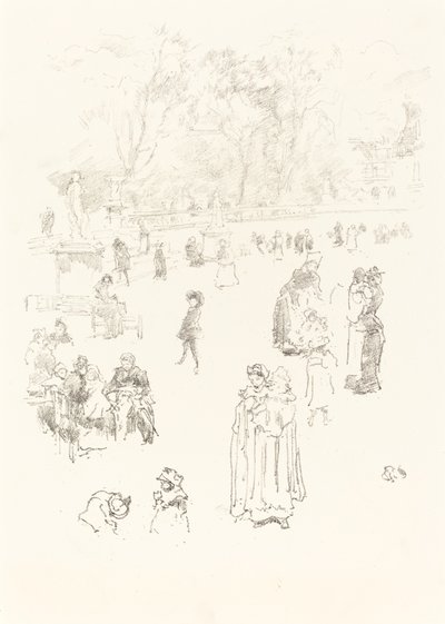 保姆：Les Bonnes du Luxembourg，1894年。 作者 詹姆斯·阿博特·麦克尼尔·惠斯勒