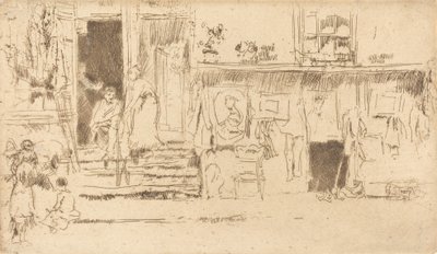 旧衣店，第二号，约1884-1886。 作者 詹姆斯·阿博特·麦克尼尔·惠斯勒