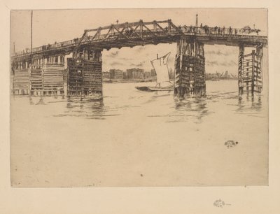 老巴特西桥，1879年。 作者 詹姆斯·阿博特·麦克尼尔·惠斯勒