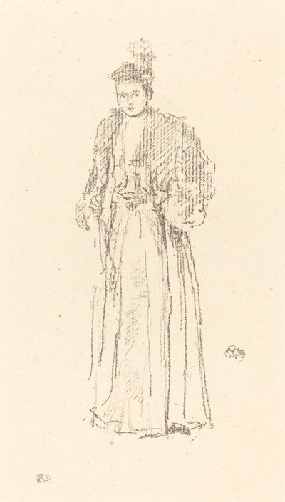 肖像研究：Charlotte R. Williams小姐，1892年。 作者 詹姆斯·阿博特·麦克尼尔·惠斯勒
