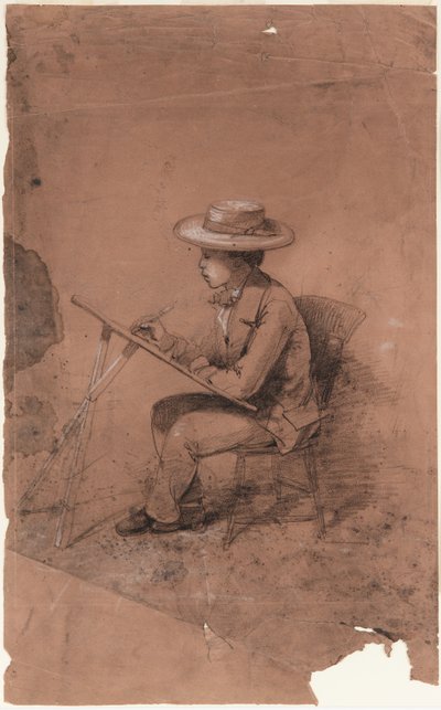 约翰-罗斯-基的画像，1854-55。 作者 詹姆斯·阿博特·麦克尼尔·惠斯勒