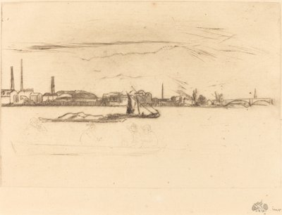 普莱斯的蜡烛厂，约1875年。 作者 詹姆斯·阿博特·麦克尼尔·惠斯勒