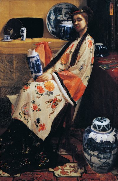 紫色和玫瑰色。六马克的兰格-莱泽 作者 詹姆斯·阿博特·麦克尼尔·惠斯勒
