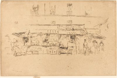 Quai de Montebello, 1893. 作者 詹姆斯·阿博特·麦克尼尔·惠斯勒