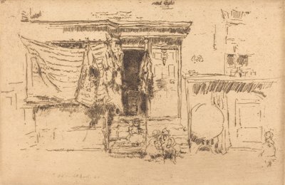 米尔曼街的布店，约1886-1888。 作者 詹姆斯·阿博特·麦克尼尔·惠斯勒