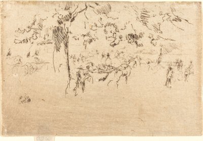 圣詹姆斯公园，约1884-1886年。 作者 詹姆斯·阿博特·麦克尼尔·惠斯勒
