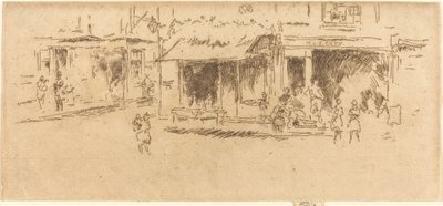圣詹姆斯广场，豪斯迪奇，约1886-1888。 作者 詹姆斯·阿博特·麦克尼尔·惠斯勒