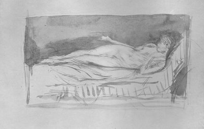 裸女素描，c1878，1904 作者 詹姆斯·阿博特·麦克尼尔·惠斯勒