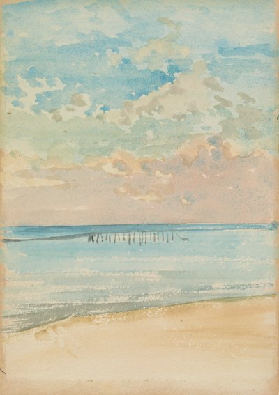 Southend - Sunset, 1882-1884. 作者 詹姆斯·阿博特·麦克尼尔·惠斯勒