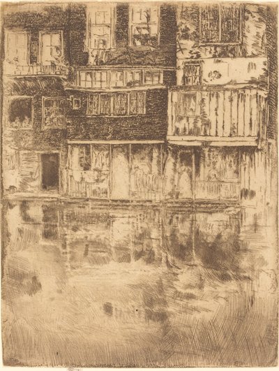 方形屋，阿姆斯特丹，1889年。 作者 詹姆斯·阿博特·麦克尼尔·惠斯勒