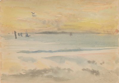 圣伊夫：日落，1883-1884。 作者 詹姆斯·阿博特·麦克尼尔·惠斯勒