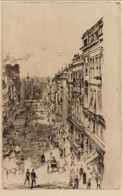 圣詹姆斯街，1878年。 作者 詹姆斯·阿博特·麦克尼尔·惠斯勒