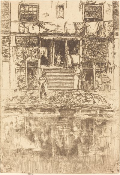 阶梯，阿姆斯特丹，1889年。 作者 詹姆斯·阿博特·麦克尼尔·惠斯勒