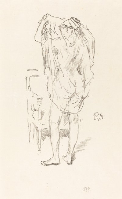 研究，1894年。 作者 詹姆斯·阿博特·麦克尼尔·惠斯勒