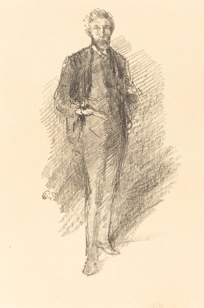 研究：约瑟夫-彭内尔，1896年。 作者 詹姆斯·阿博特·麦克尼尔·惠斯勒