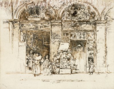 向日葵，美术街，c.1892-93 作者 詹姆斯·阿博特·麦克尼尔·惠斯勒