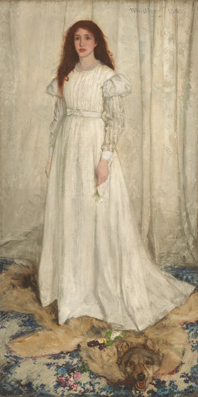 白衣交响曲，第1号：白衣少女，1862年。 作者 詹姆斯·阿博特·麦克尼尔·惠斯勒