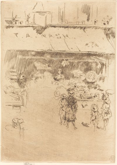 T.A. Nash的水果店，约1886年。 作者 詹姆斯·阿博特·麦克尼尔·惠斯勒
