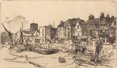 亚当和夏娃号"，老切尔西，1878年。 作者 詹姆斯·阿博特·麦克尼尔·惠斯勒