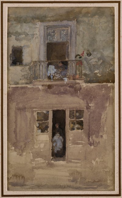 阳台，约1888年 作者 詹姆斯·阿博特·麦克尼尔·惠斯勒