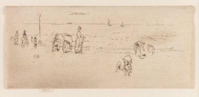 东区的海滩，1887年。 作者 詹姆斯·阿博特·麦克尼尔·惠斯勒