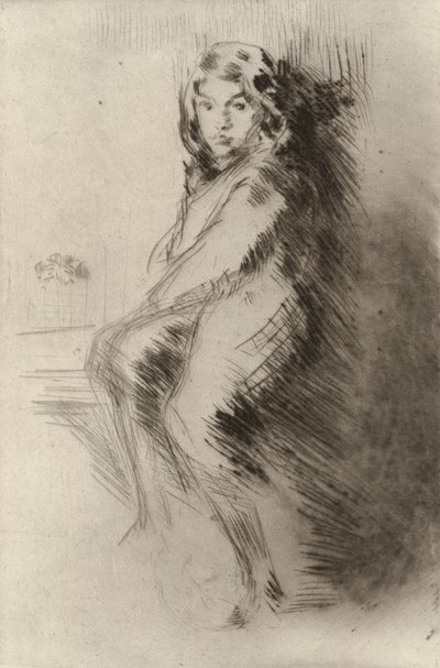 男孩查理-汉森，约1873-1875。 作者 詹姆斯·阿博特·麦克尼尔·惠斯勒