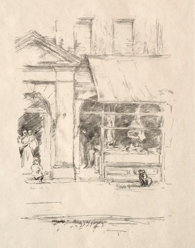 屠夫犬，1896年。 作者 詹姆斯·阿博特·麦克尼尔·惠斯勒