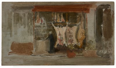肉店》，约 1888-89 年（木板油画） 作者 詹姆斯·阿博特·麦克尼尔·惠斯勒