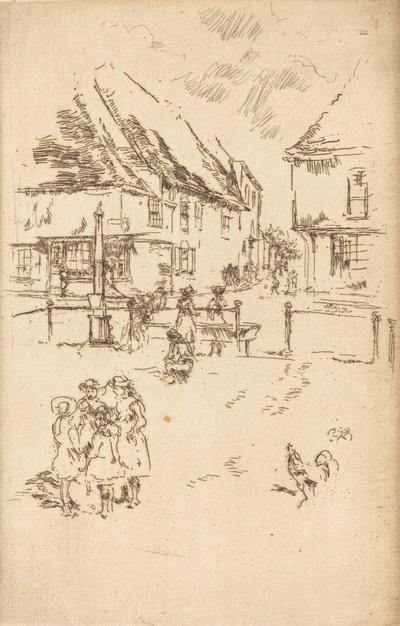 公鸡和水泵》，约1887年。 作者 詹姆斯·阿博特·麦克尼尔·惠斯勒