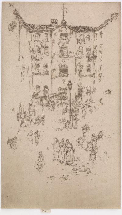 庭院，布鲁塞尔，1887年。 作者 詹姆斯·阿博特·麦克尼尔·惠斯勒