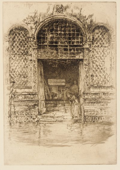 门口》，1879-1880。 作者 詹姆斯·阿博特·麦克尼尔·惠斯勒