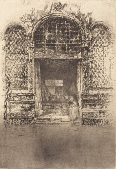 门口》，1880年。 作者 詹姆斯·阿博特·麦克尼尔·惠斯勒