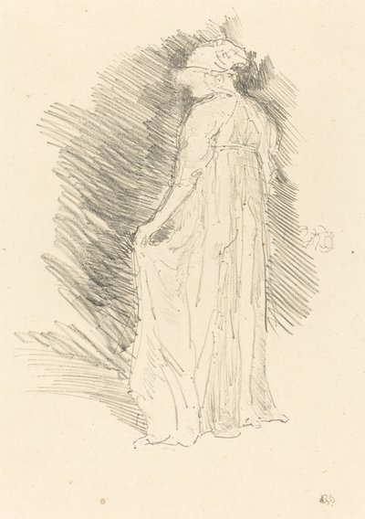 悬垂的人物，后视图，1893年。 作者 詹姆斯·阿博特·麦克尼尔·惠斯勒