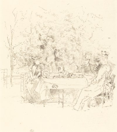 花园》，1891年。 作者 詹姆斯·阿博特·麦克尼尔·惠斯勒